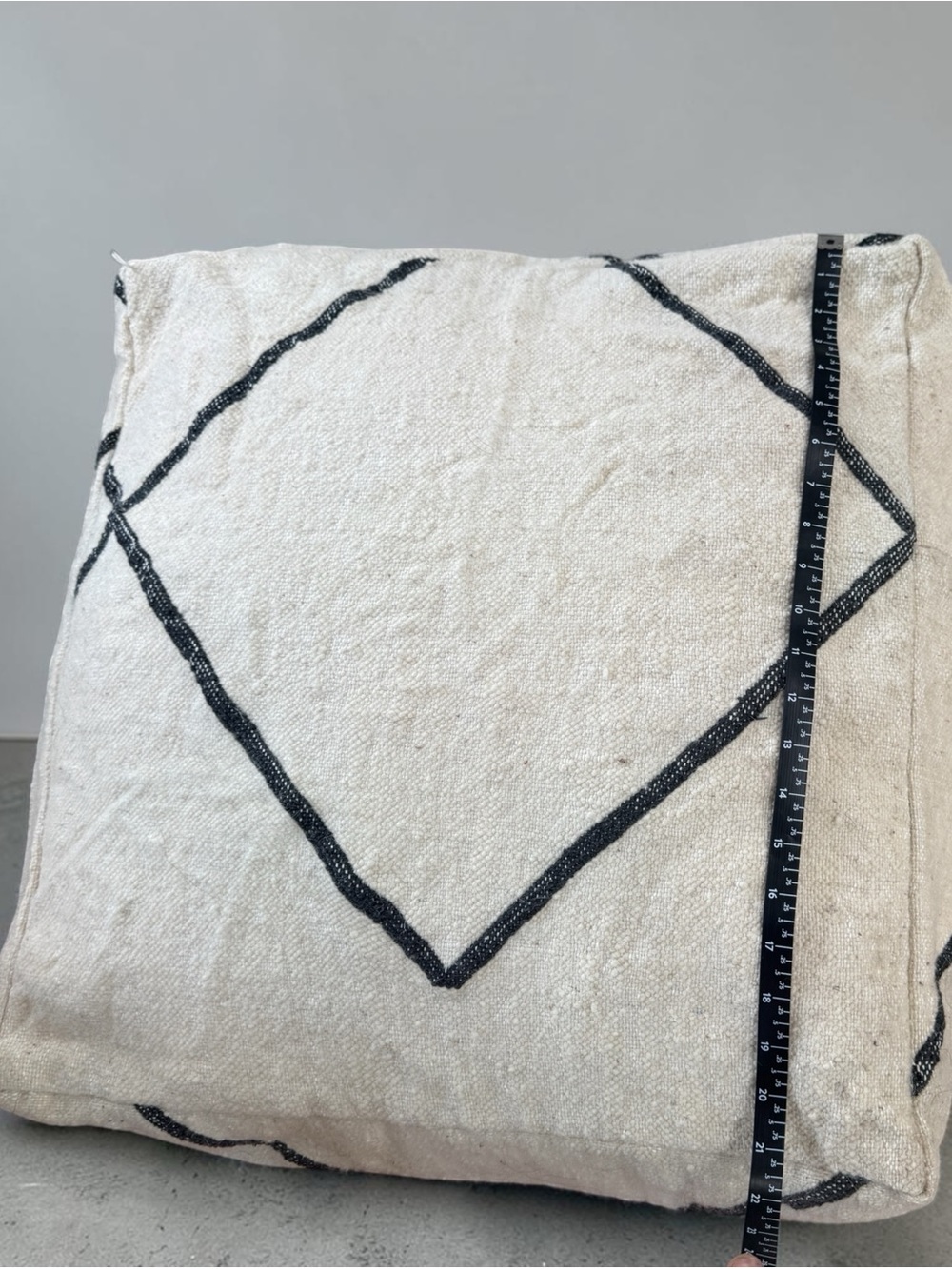 Handmade Wool Moroccan Floor Ottoman/Cushion